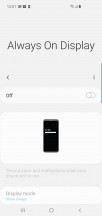 Always on display settings - Samsung Galaxy S10 review