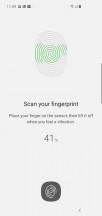 Fingerprint settings - Samsung Galaxy S10 review