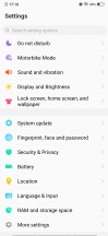 Settings menu and recent apps menu - Vivo V15 Pro Hands On review