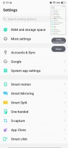 Settings menu and recent apps menu - Vivo V15 Pro Hands On review