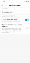 Face recognition settings - Xiaomi Mi 8 long-term review