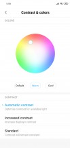 Settings for display contrast and colors - Xiaomi Mi 8 long-term review