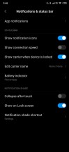 Notification area and Quick Settings - Xiaomi Mi 9T Pro long-term review
