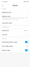 Display menu - Xiaomi Redmi Note 7 review