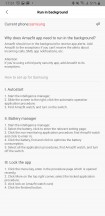 Background battery optimization instructions for Samsung - Amazfit T-Rex review