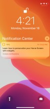 Notification Center - Apple iPhone 12 mini review