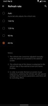 Display settings - ROG Phone 3 review