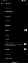 Advanced settings menu - ROG Phone 3 review