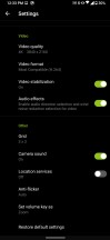 Video capture settings - ROG Phone 3 review