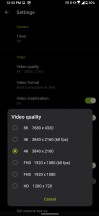 Video capture settings - ROG Phone 3 review