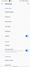 Advanced settings menu - Asus Zenfone 7 Pro review