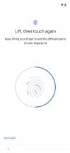 Setting up a fingerprint - Google Pixel 5 review