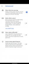 Camera settings - Google Pixel 5 review