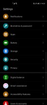 Home screen, notification shade and general settings menu - Honor V30 Pro review