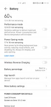 Battery settings - Huawei Mate 40 Pro review