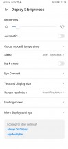 Display settings - Huawei Mate Xs review