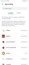 App scaling options - Huawei Mate Xs review
