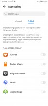 App scaling options - Huawei Mate Xs review