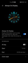 Always On Display settings and styles - Huawei P40 Pro Long-term review
