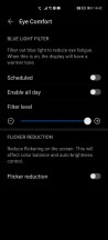 Display settings, Eye Comfort - Huawei P40 Pro Long-term review