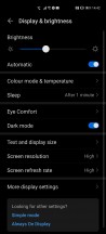 Display settings, Eye Comfort - Huawei P40 Pro Long-term review