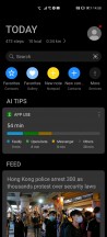 The Today screen with its news Feed and settings - Huawei P40 Pro Long-term review