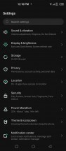 Settings menu and suggestion carousel - Infinix Zero 8 review