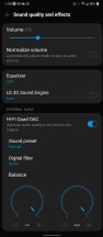 LG DAC (audio) settings - LG V60 Thinq 5g review