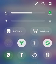 Second screen quick toggles - LG Wing 5G review