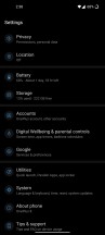Lock screen, home screen, notification shade, general settings menu - OnePlus 8 review