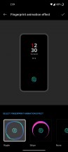 Biometrics security options - OnePlus 8 review