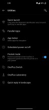 Additional options in the Utility menu and OnePlus Laboratory - OnePlus 8 review