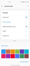 Accent Color settings - OnePlus Nord review