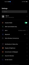 Settings menu - Oppo Find X2 Pro review