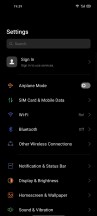 General settings menu and always-on display - Oppo Reno3 Pro 5G review