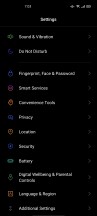 General settings menu - Oppo Reno3 Pro review