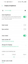 Display settings - Oppo Reno4 Pro 5G review