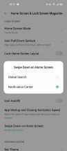 Swipe down options - Oppo Reno4 Pro review