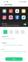 Icon settings - Oppo Reno4 Pro review