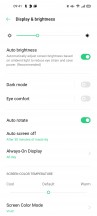 Display settings - Oppo Reno4 Pro review