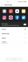 Icon settings - Oppo Reno4 Z 5G review