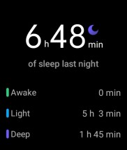 Sleep statistics - Oppo Watch review