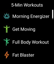 5-minute workouts - Oppo Watch review
