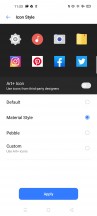 Customizing system and icons - Realme 6 review