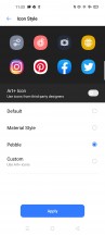 Customizing system and icons - Realme 6 review