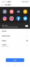 Customizing system and icons - Realme 6i review