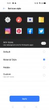 Customizing icons - Realme 7 5G review