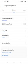 Display settings - Realme 7 5G review