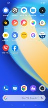 Screenshots from the home screen, app drawer and general settings menu - Realme 7 hands-on review