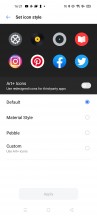 Customizing icons - Realme 7 review